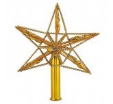 верхушка  на ёлку "Звезда монтажная" пятиконечная (Ёлочка) золотистая