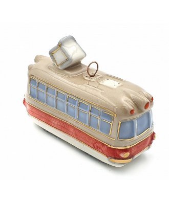 Ёлочная игрушка "Трамвай" (Фарфоровая мануфактура)