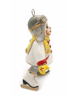 Ёлочная игрушка "Девочка на коньках" (Фарфоровая мануфактура)