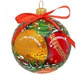 Ёлочный шар 85 мм "Праздничный" (Мария)