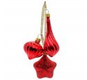 Ёлочное украшение мини-гирлянда "Кроха - 2 " (Ёлочка) красный
