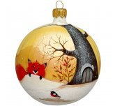 Ёлочный шар 100 мм "Рыжий охотник" (Рождественское яблоко)