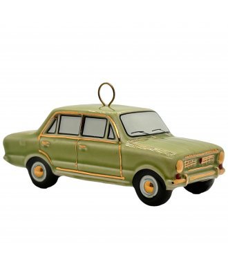 Ёлочная игрушка "Копейка" (Фарфоровая мануфактура) салатовая