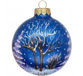 Ёлочный шар 80 мм "Зимний лес" (Эвис)