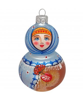 Ёлочная игрушка "Русская красавица"  (Винтажный шар)