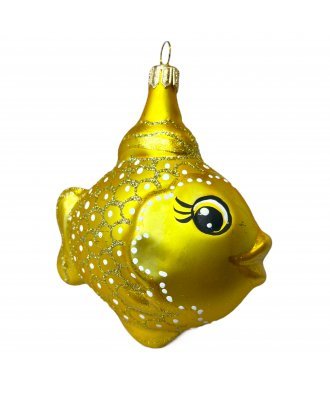 Ёлочная игрушка "Рыбка" золотая (Бирюсинка)
