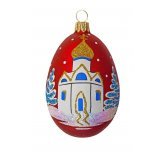 Ёлочная игрушка яйцо "Камелия" (Ёлочка)