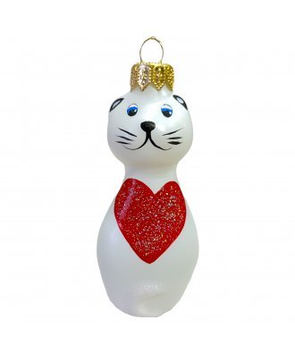 Ёлочная игрушка "Котик" (ЭВИС) с сердечком