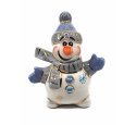 Ёлочная игрушка "Снеговик в шарфе" (Фарфоровая мануфактура СПб)