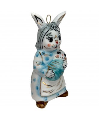 Ёлочная игрушка "Зайчиха мать" (Лефортовский фарфор)