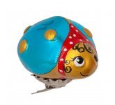 Ёлочная игрушка "Божья коровка" (Эвис) бирюзовая