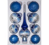 набор ёлочных  шаров с верхушкой "Василиса" (Ёлочка) синий