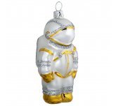 Ёлочная игрушка "Космонавт" (Ёлочка) отделка скафандра золотистая