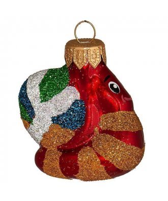 Ёлочная игрушка "Улиточка" (Эвис) красная