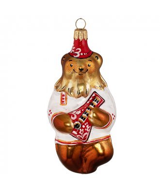Ёлочная игрушка "Медведь с балалайкой" (Бирюсинка)