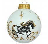 Ёлочный шар 100 мм "Новогодняя лошадка" (ЭВИС)