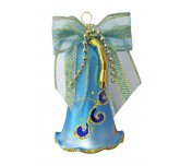 Ёлочная игрушка колокольчик "Праздничный" бирюзовый (Ёлочка)
