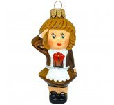 Ёлочная игрушка "Пионерка - 3" (Эвис) в белом фартуке