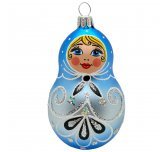 Ёлочная игрушка "Матрёшка "Ажурная" голубая (Ёлочка)