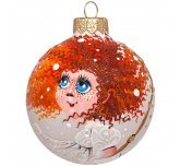 Ёлочный шар 80 мм "Маленькая волшебница" (Мария)