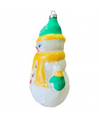 Ёлочная игрушка "Снеговик в шарфе" (Интерьер промысел)