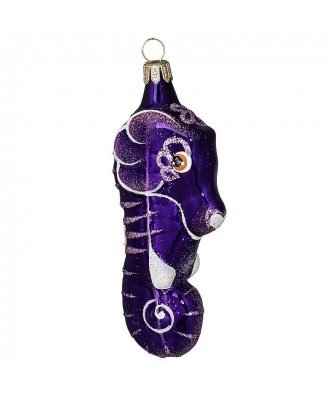 Ёлочная игрушка "Морской конёк" (Бирюсинка) фиолетовый