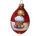 Ёлочная игрушка яйцо "Кулич на рушнике" (Ариель)