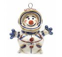 Ёлочная игрушка "Космический Снеговик" (Фарфоровая мануфактура)