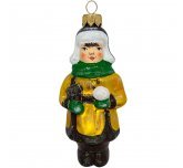 Ёлочная игрушка "Мальчик зимой" (ЭВИС) в жёлтом