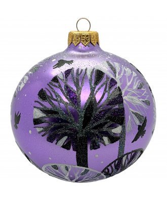 Ёлочный шар 100 мм "Волшебный лес" (Мария)