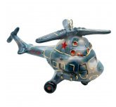 Ёлочная игрушка "Вертолёт" камуфляжный (Фарфоровая мануфактура)