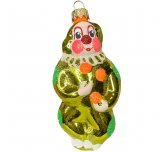 Ёлочная игрушка "Клоун" золотистый (Бирюсинка)