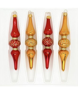 набор подвесок на ёлку "Адель" (Ёлочка) золотисто-красный