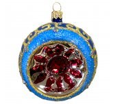 Ёлочный шар 75 мм "Огонёк" (Ёлочка)