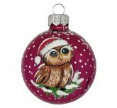 Ёлочный шар 60 мм "Совёнок" (Ёлочка)