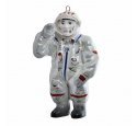 Ёлочная игрушка "Космонавт" в белом (Фарфоровая мануфактура)