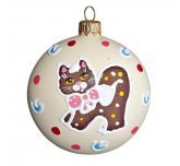 Ёлочная игрушка пряник-медальон "Котенок" (Ариель)