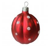 Ёлочная игрушка "Шар дольками" (Интерьер промысел) с точками