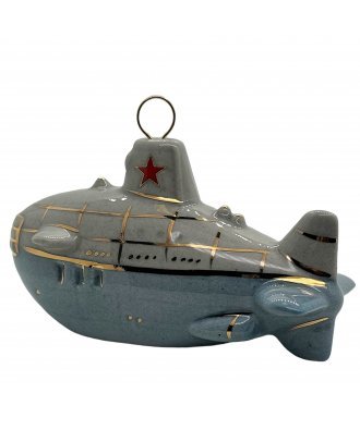 Ёлочная игрушка "Подводная лодка" (Фарфоровая мануфактура СПб)