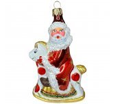 Ёлочная игрушка "Дед Мороз на лошадке" (Бирюсинка)