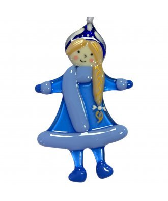 Новогодняя витражная игрушка "Снегурочка" (м. Glassnaya)
