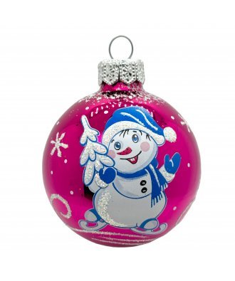 Ёлочный шар 60 мм "Снеговичок" (Ёлочка)