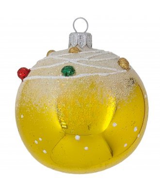 Ёлочный шар 85 мм "Галактика" (Бирюсинка) золотой