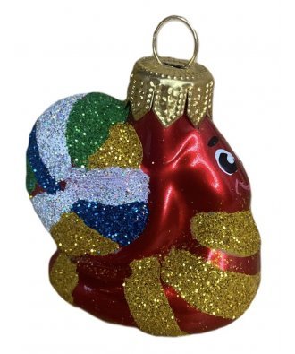 Ёлочная игрушка "Улиточка" (Эвис) красная