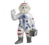 Ёлочная игрушка "Космонавт с системой жизнеобеспечения" (Фарфоровая мануфактура СПб) белый