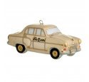 Ёлочная игрушка "Волга-такси" бежевая (Фарфоровая мануфактура)