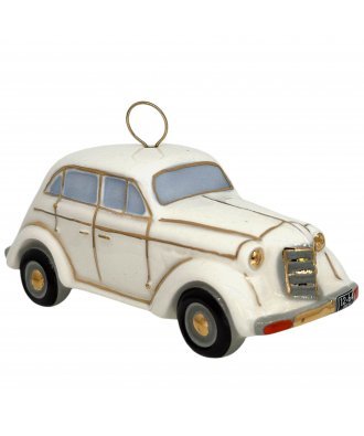 Ёлочная игрушка "Москвич 401" белый (Фарфоровая мануфактура)