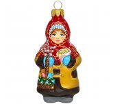 Ёлочная игрушка "Девочка зимой 8" (ЭВИС) в жёлтом