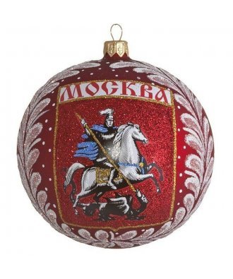 Ёлочный шар 115 мм "Москва" красный (Ёлочка)