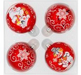 набор ёлочных шаров 4х60 мм "Дружба" (Ёлочка) красный